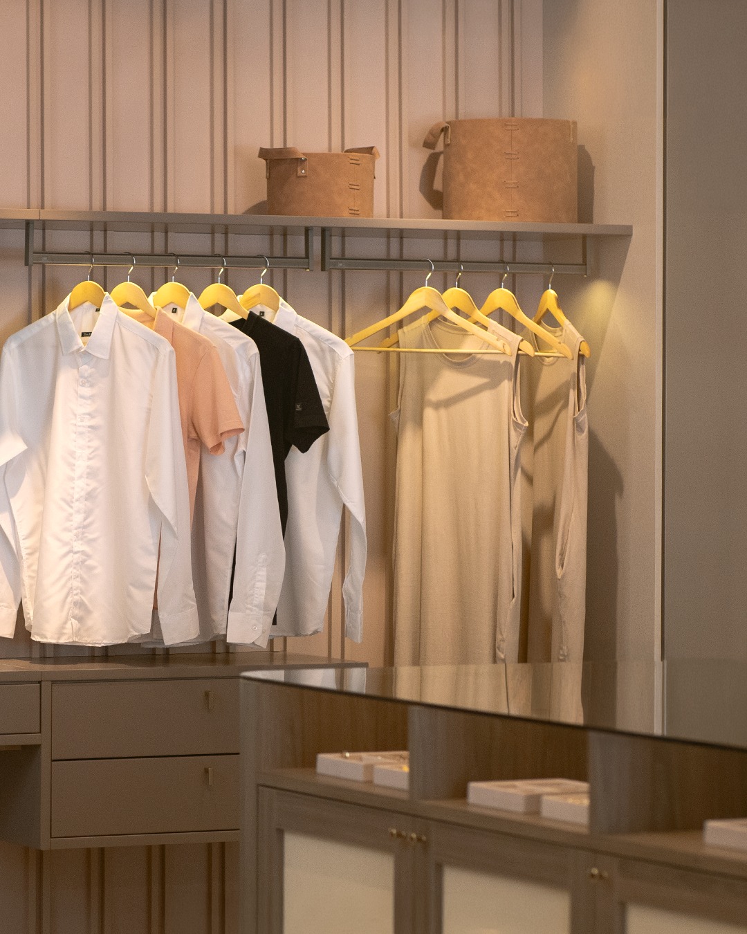 Closet planejado da campanha Essência do Brasil